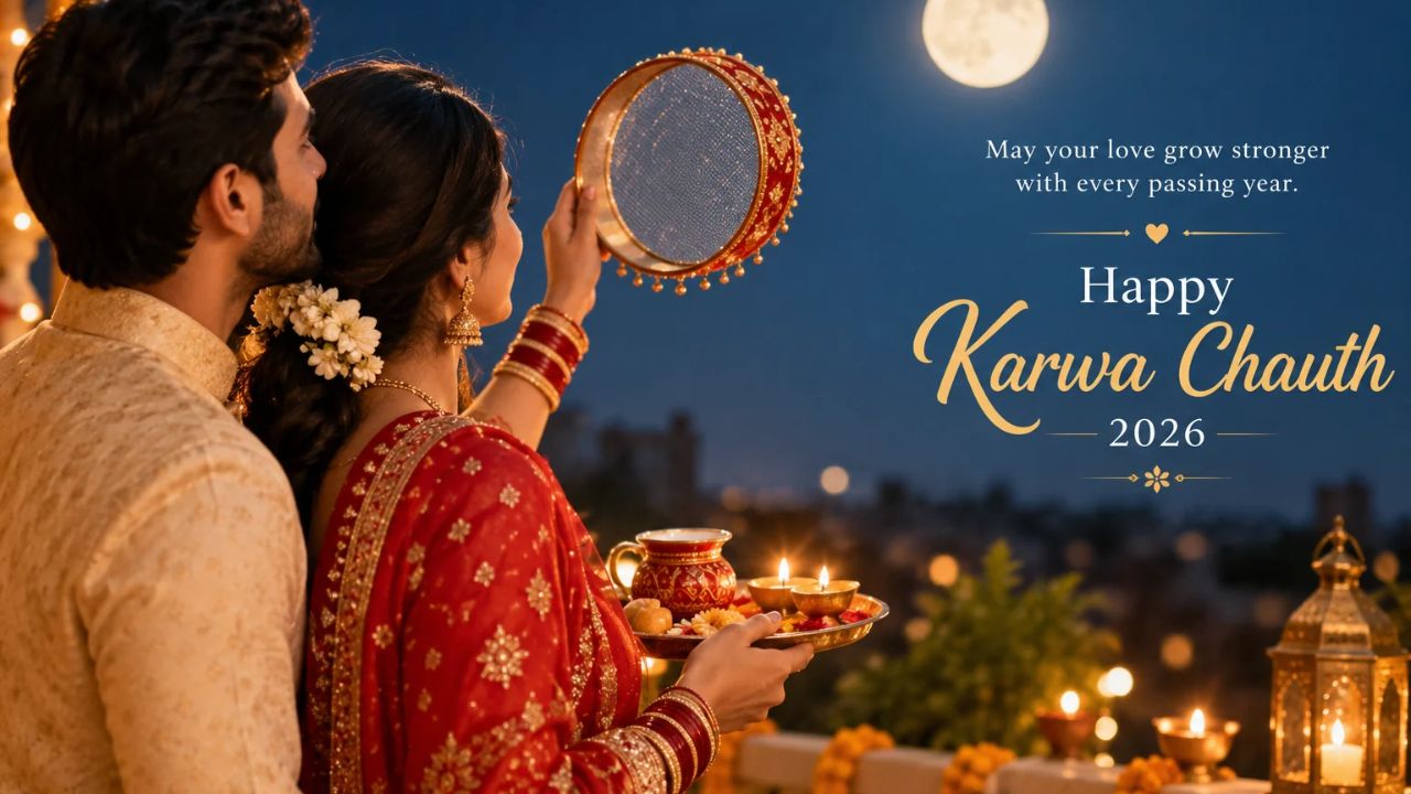 Karwa Chauth 2026: Send These Romantic Wishes and Messages to Your Husband or Wife