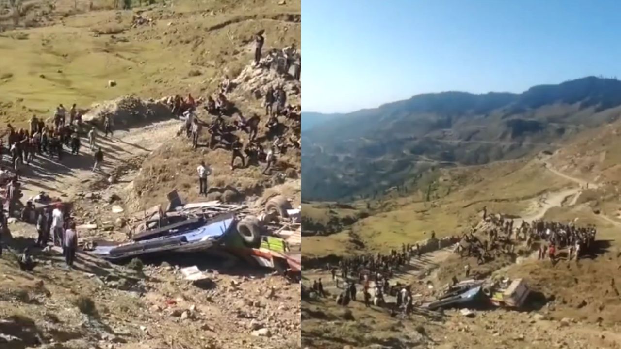 Udhampur Bus Accident: Five-Year-Old Girl, Woman Killed as Bus Plunges into Gorge; 16 Injured