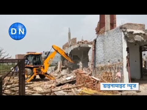 पार्षद की छत्रछाया में हुए अवैध कब्जे पर चला नगर निगम का बुल्‍डोजर
