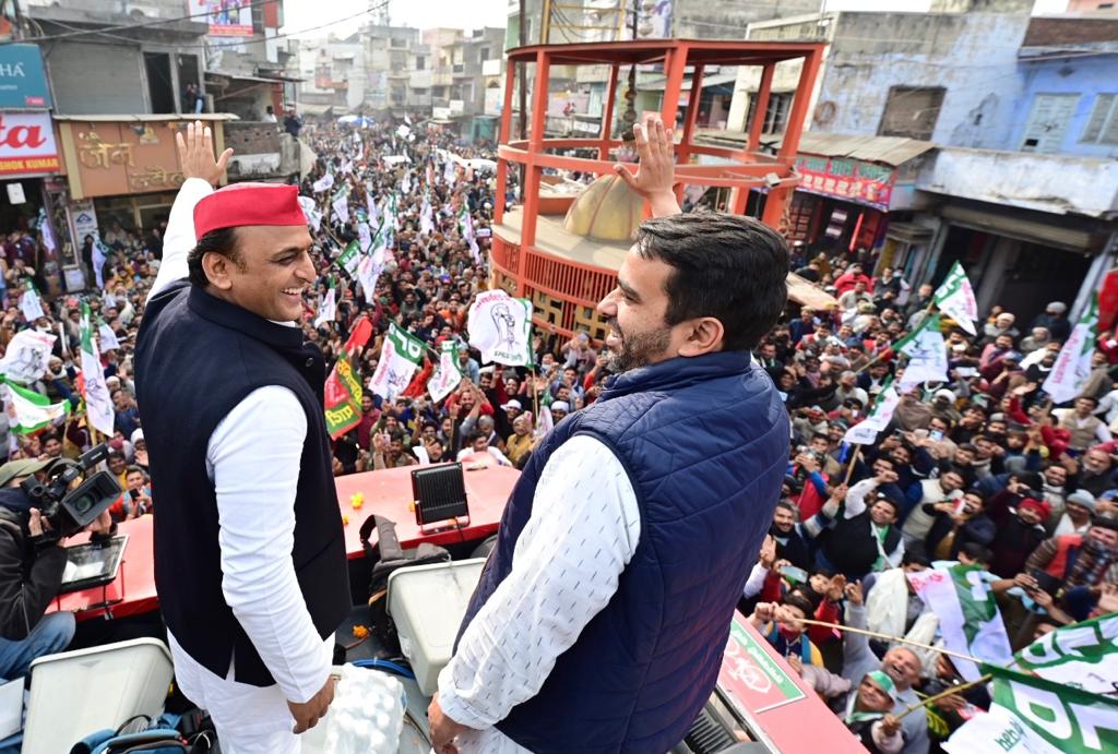 UP Election: शामली में समाजवादी विजय यात्रा में अखिलेश यादव का दावा- यूपी में बनेगी सपा गठबंधन की सरकार, ये चुनाव भाईचारा बनाम भाजपा