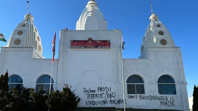 Canada Temple Khalistan: कनाडा में खालिस्तानियों ने लिखे भारत विरोधी नारे, भारतीय दूतावास की कार्रवाई की मांग