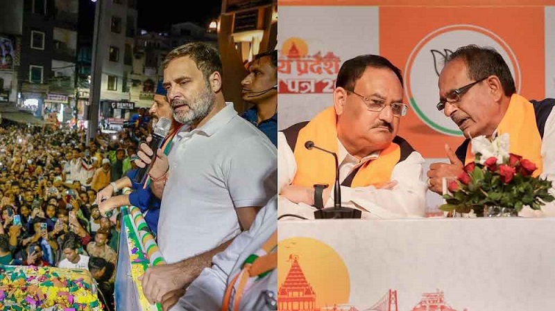भाजपा को मध्य प्रदेश बरकरार रहने का भरोसा, कांग्रेस की नजर भगवा गढ़ में वापसी पर