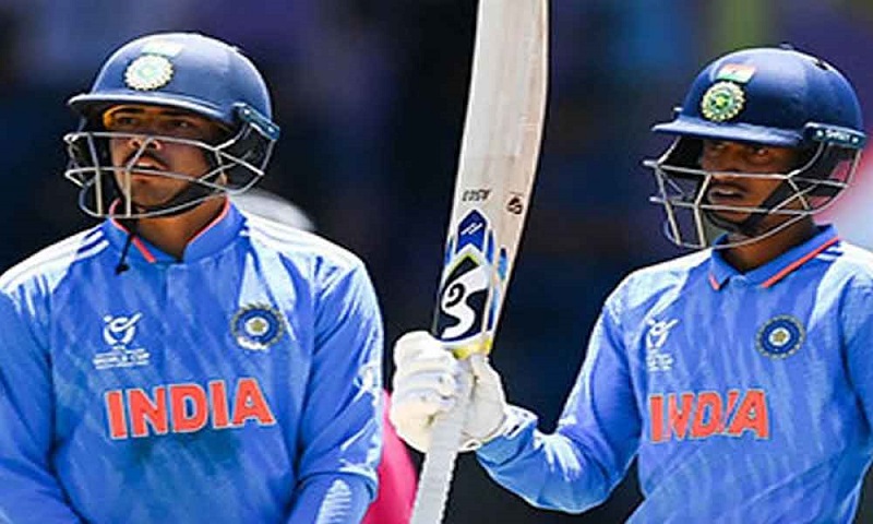 U-19 World Cup: आदर्श और उदय के अर्थशतक, भारत के सात विकेट पर 251 रन