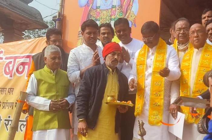 झारखंड में भी राम रंग , केंद्रीय मंत्री ने किया भगवान राम की विशाल रंगोली का अनावरण