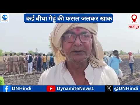 गाजीपुर: किसानों की 10 बीघा गेहूं की फसल जलकर खाक, जानिए कैसे लगी आग