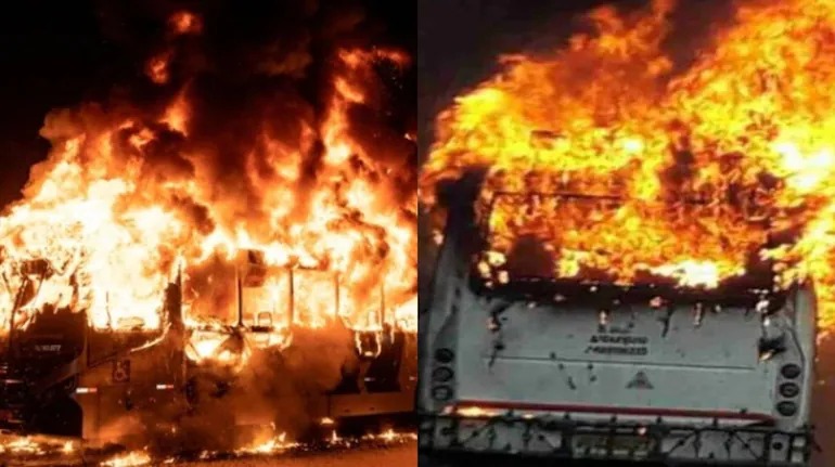 Haryana Bus Accident: नूंह में दर्शन कर लौट रहे श्रद्धालुओं की बस में आग लगने से बड़ा हादसा, 9 की मौत Haryana Bus Accident: नूंह में दर्शन कर लौट रहे श्रद्धालुओं की बस में आग लगने से बड़ा हादसा, 9 की मौत