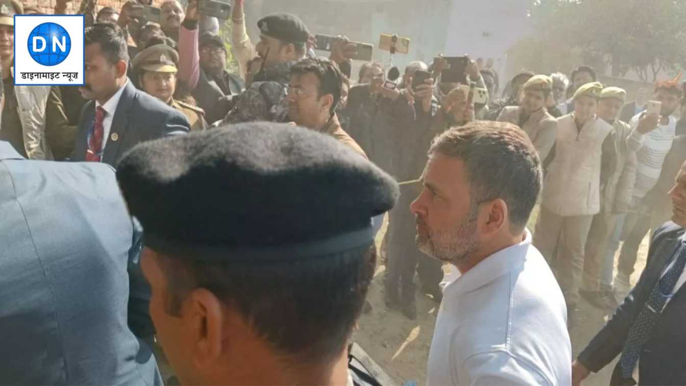Rahul Gandhi: हाथरस में दुष्कर्म पीड़िता के परिवार से मिले राहुल गांधी