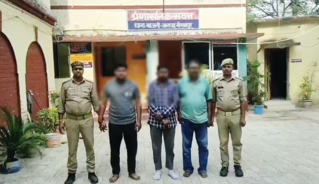गोरखपुर में गैंगस्टर स्टाइल हमला नाकाम: तीन आरोपी धराए, अवैध पिस्टल और बाइक के साथ गिरफ्तार