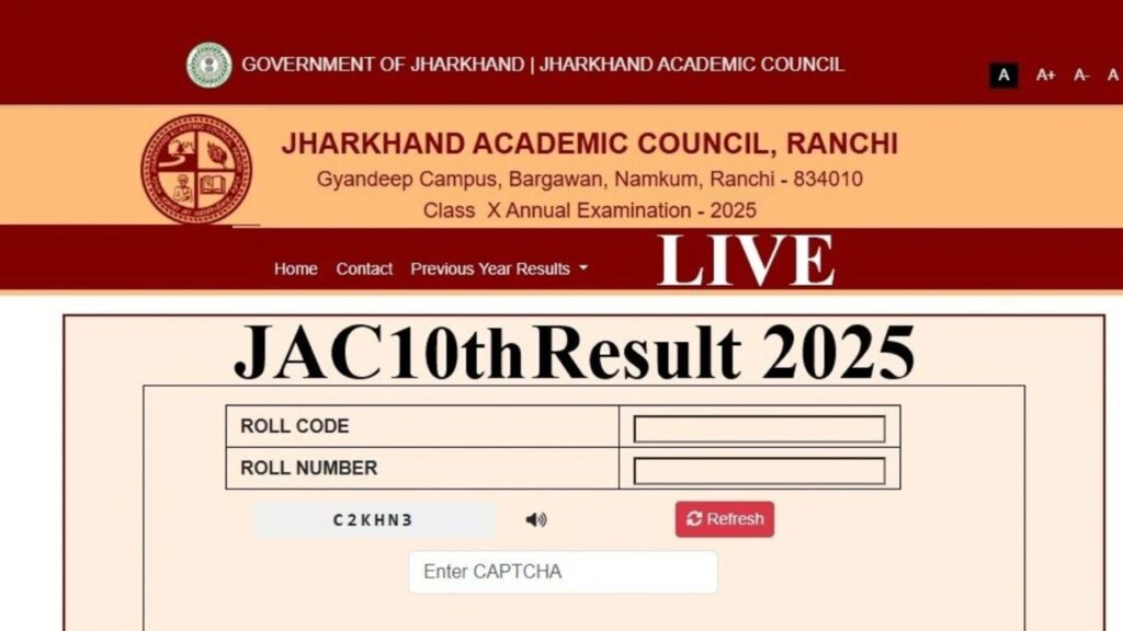 Jharkhand Board 10th Result Declared (Source-Internet)