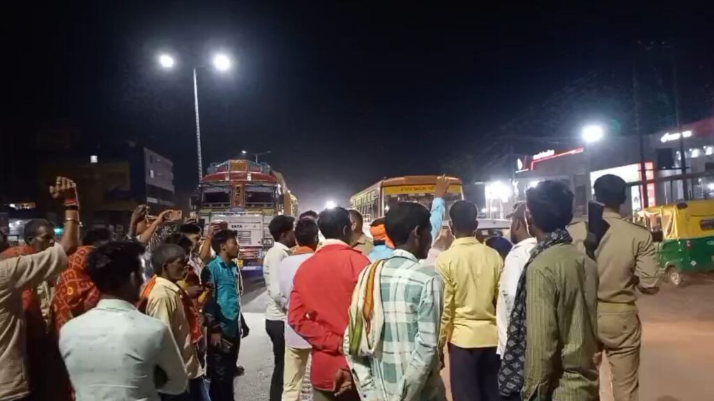 Long traffic jam on the road