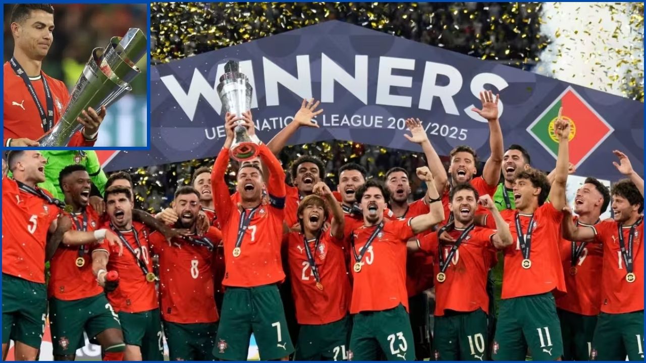 Nations League 2025: रोनाल्डो ने रचा इतिहास, तीसरी इंटरनेशनल ट्रॉफी जीतकर पुर्तगाल को दिलाया खिताब