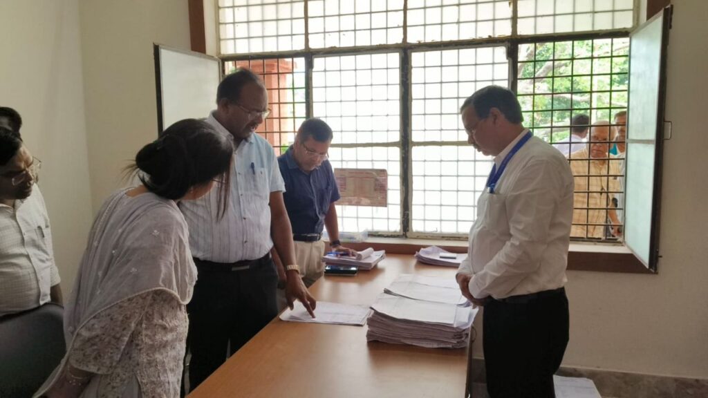 District Magistrate Santosh Kumar Sharma investigating