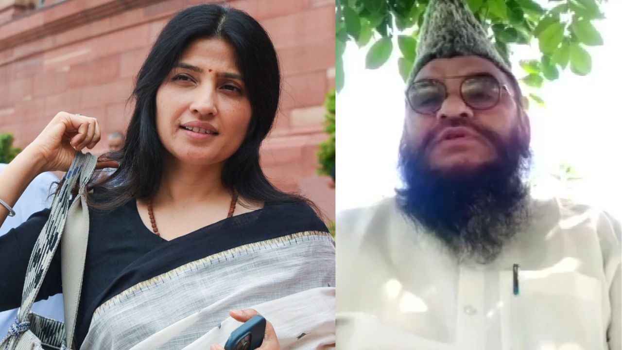 Mainpuri MP Dimple Yadav and the Maulana who made the indecent comment (Source Internet)