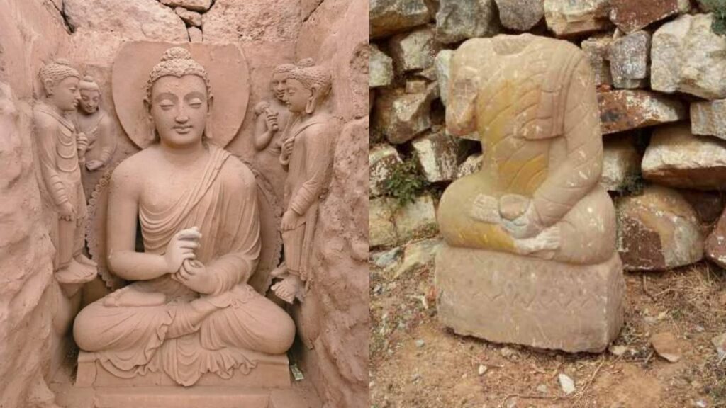 Lightning Strike on Buddha Statue varanasi 