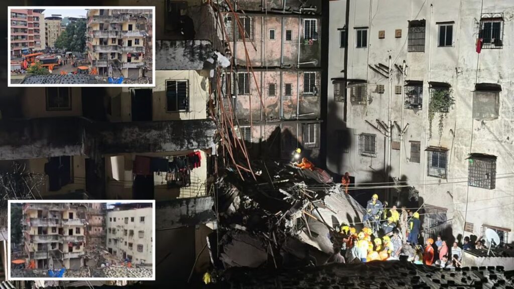 A four-storey building collapsed in Virar