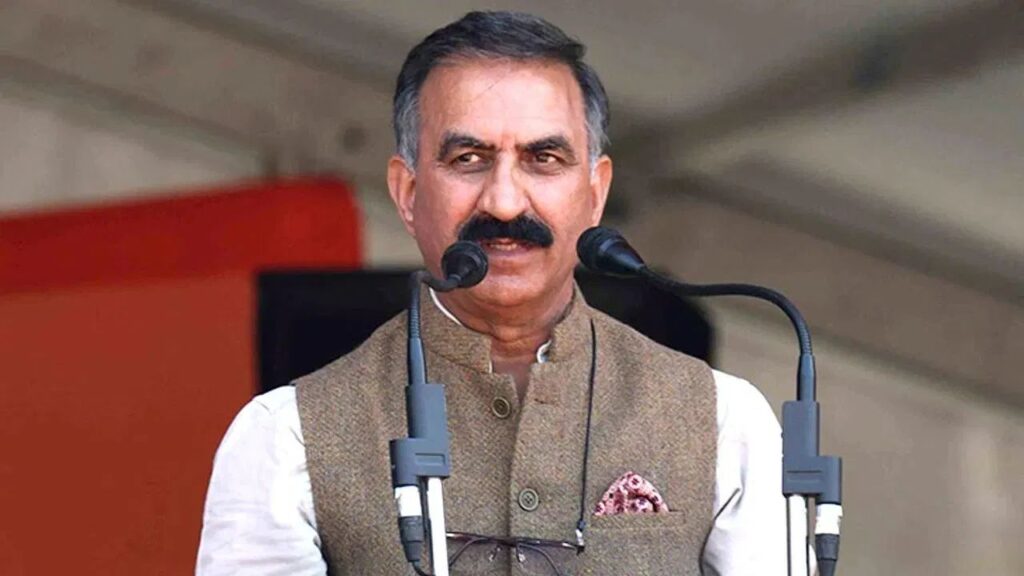 Chief Minister Sukhwinder Singh Sukhu