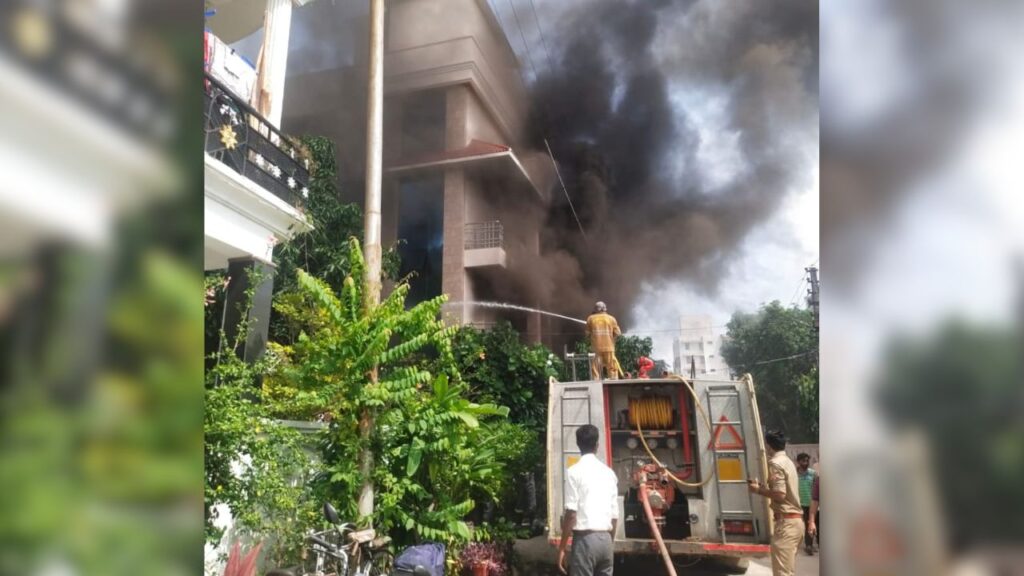 fire in warehouse