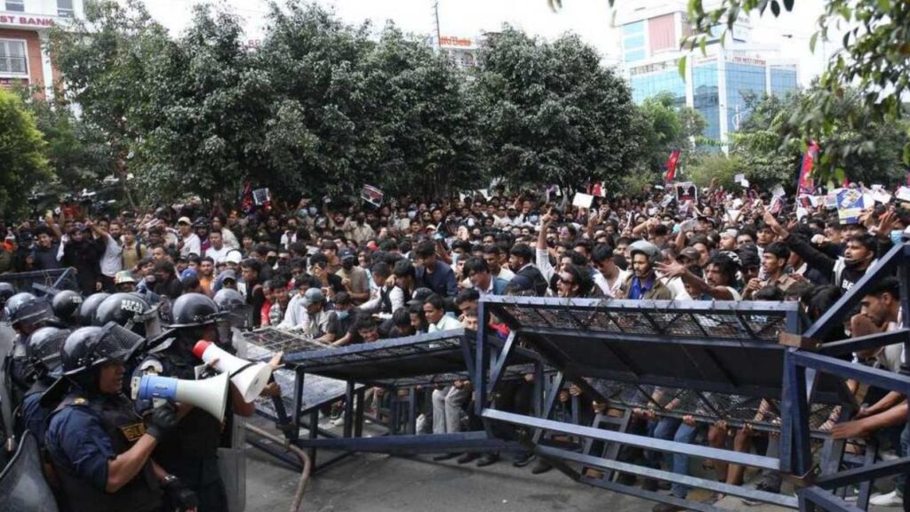 Fierce protests by youth in Nepal