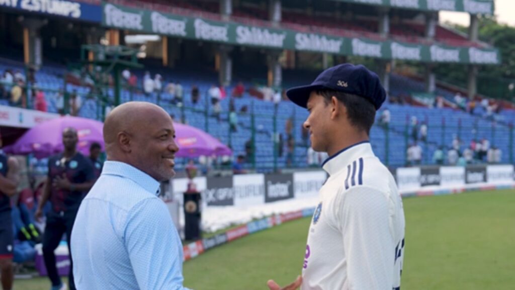 Brian Lara and Yashasvi Jaiswal ind vs wi