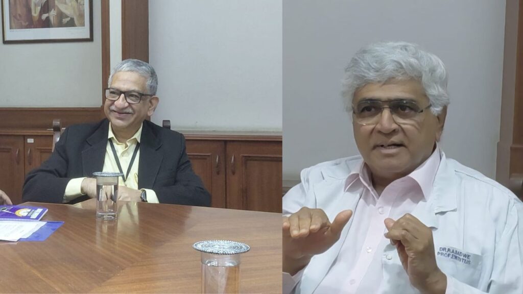 प्रेस वार्ता में डॉ सुदीप गुप्ता और डॉ राजेंद्र बडवे