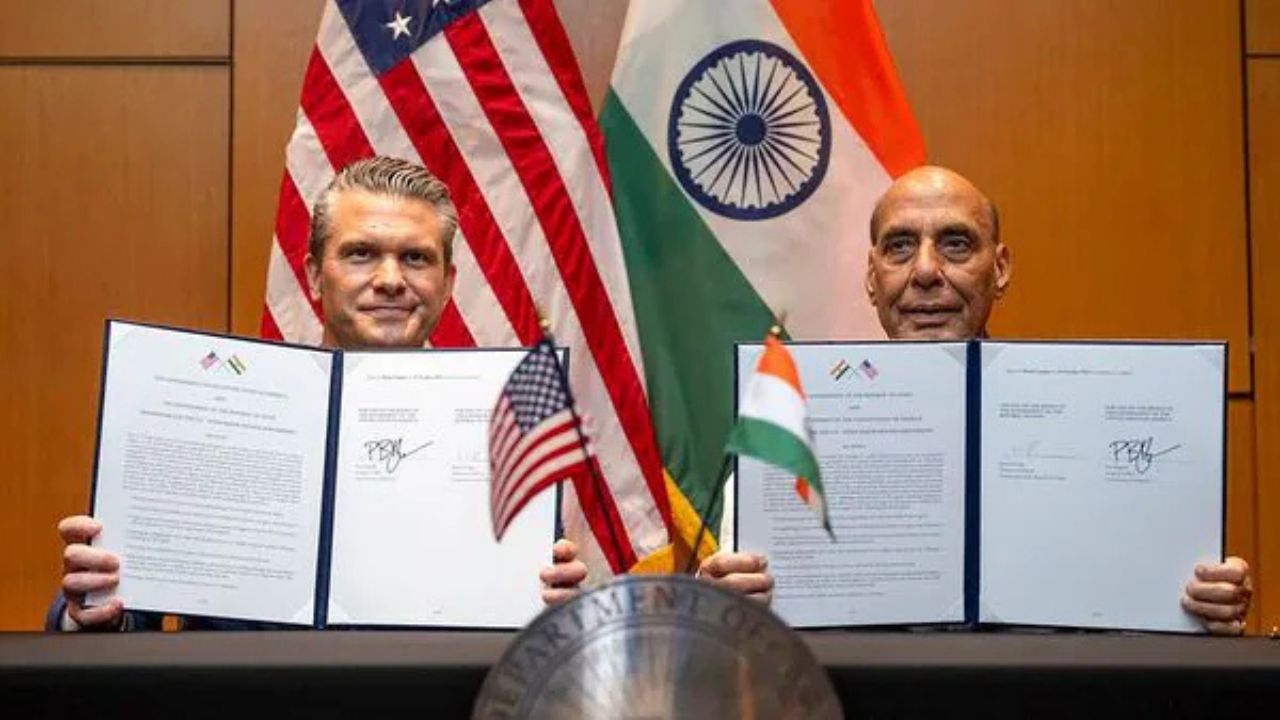 Rajnath Singh and Peter Hegseth news