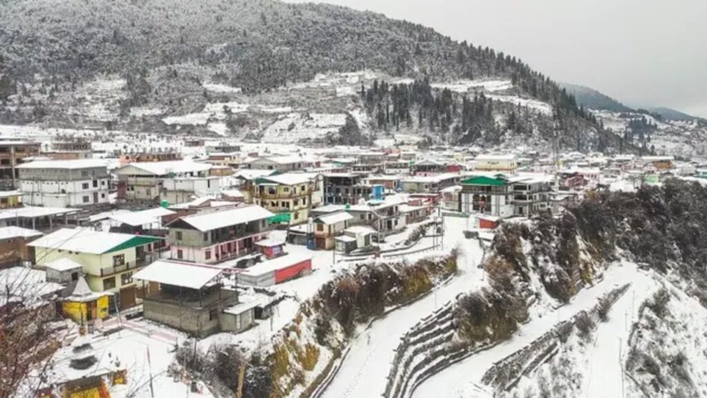 Snowfall in mountainous areas