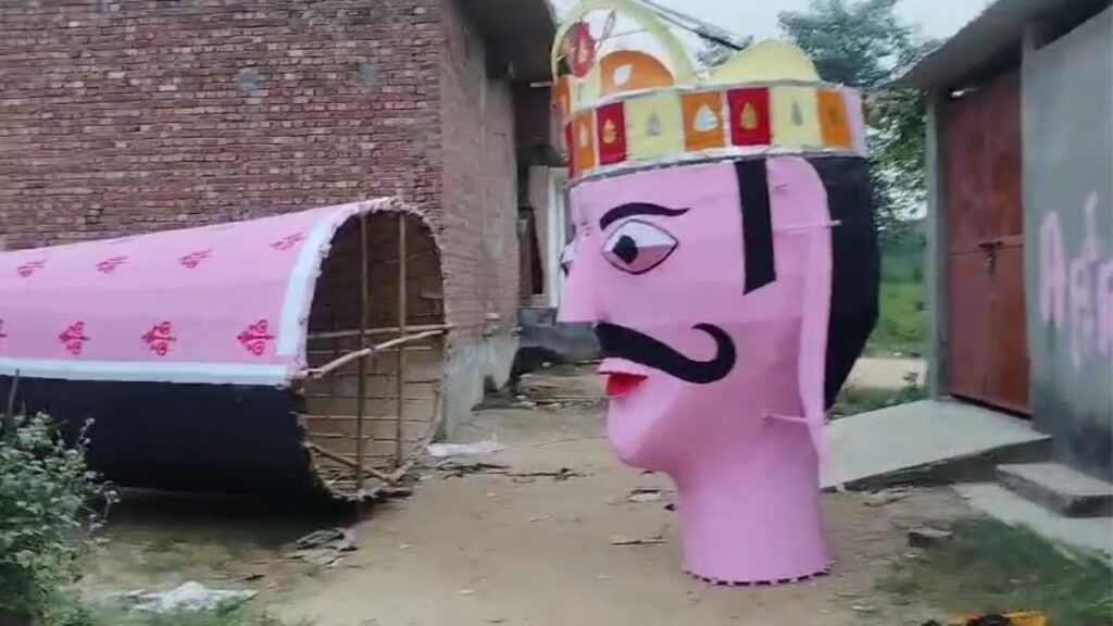 Ravana's effigy ready for Dussehra