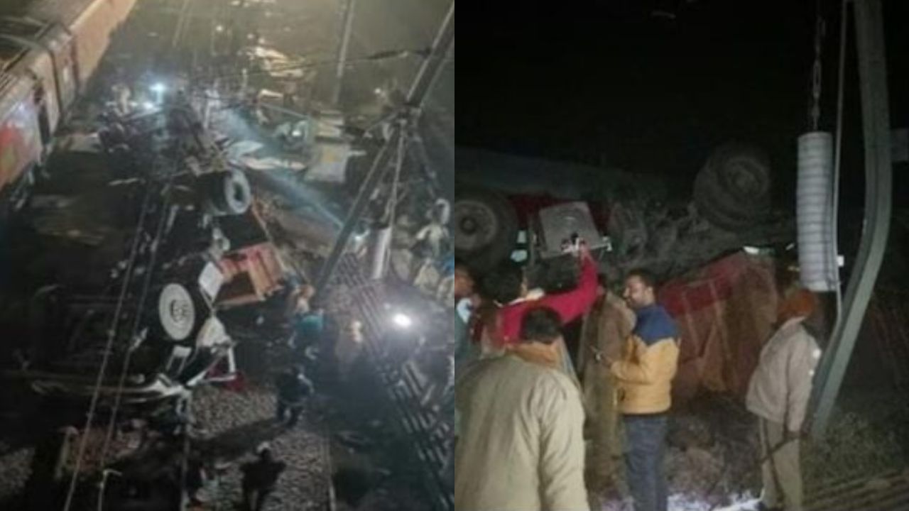 बाराबंकी में बड़ा रेल हादसा टला: रेलवे पुल तोड़कर ट्रैक पर गिरा डंपर, गरीब रथ एक्सप्रेस बाल-बाल बची