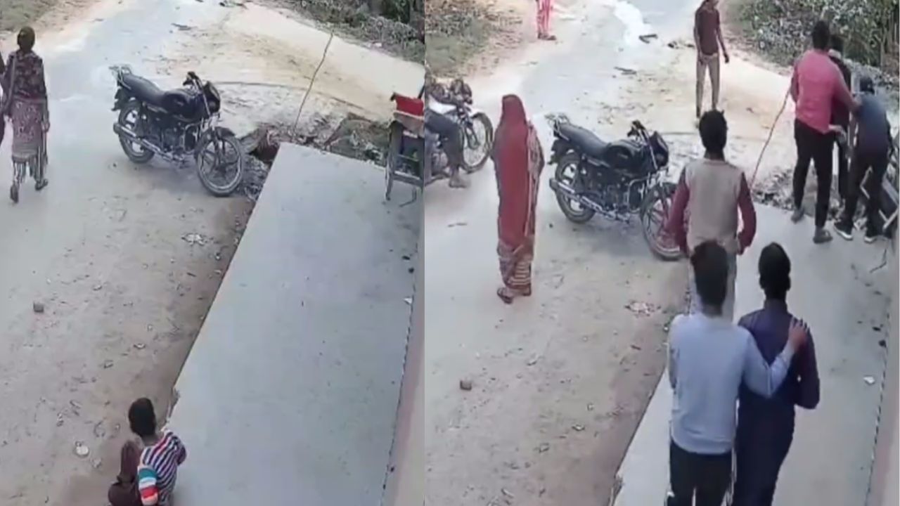 बाल कटवाने को लेकर बवाल: बुलंदशहर में युवक की लाठी-डंडों से पिटाई, CCTV में कैद हुई वारदात