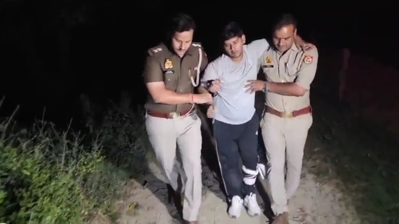 बुलंदशहर पुलिस की गोली से टूटी बदमाश की हेकड़ी, इनामी गैंगस्टर मुठभेड़ में गिरफ्तार