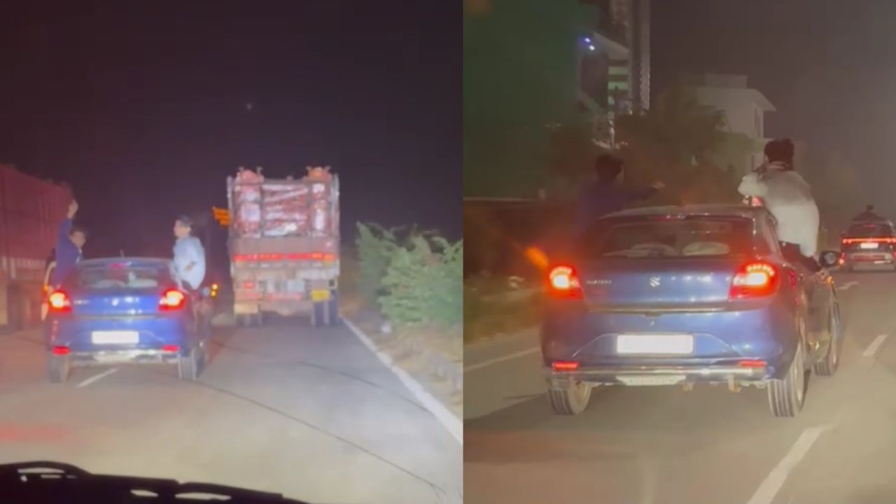 बुलंदशहर: हाईवे-34 पर कार सवारों का हुड़दंग, वीडियो सोशल मीडिया पर वायरल