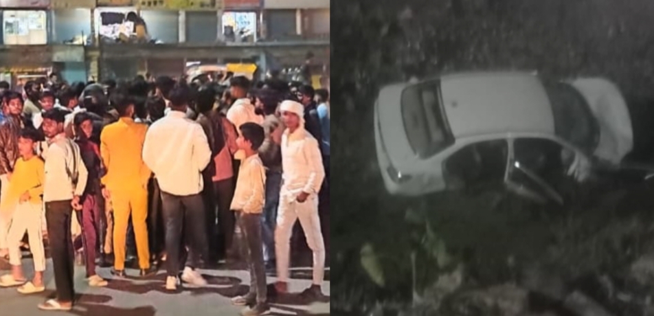 गोरखपुर गोलीकांड अपडेट: उग्र भीड़ ने हमलावरों की कार नहर में फेंकी; दो गिरफ्तार, दो फरार