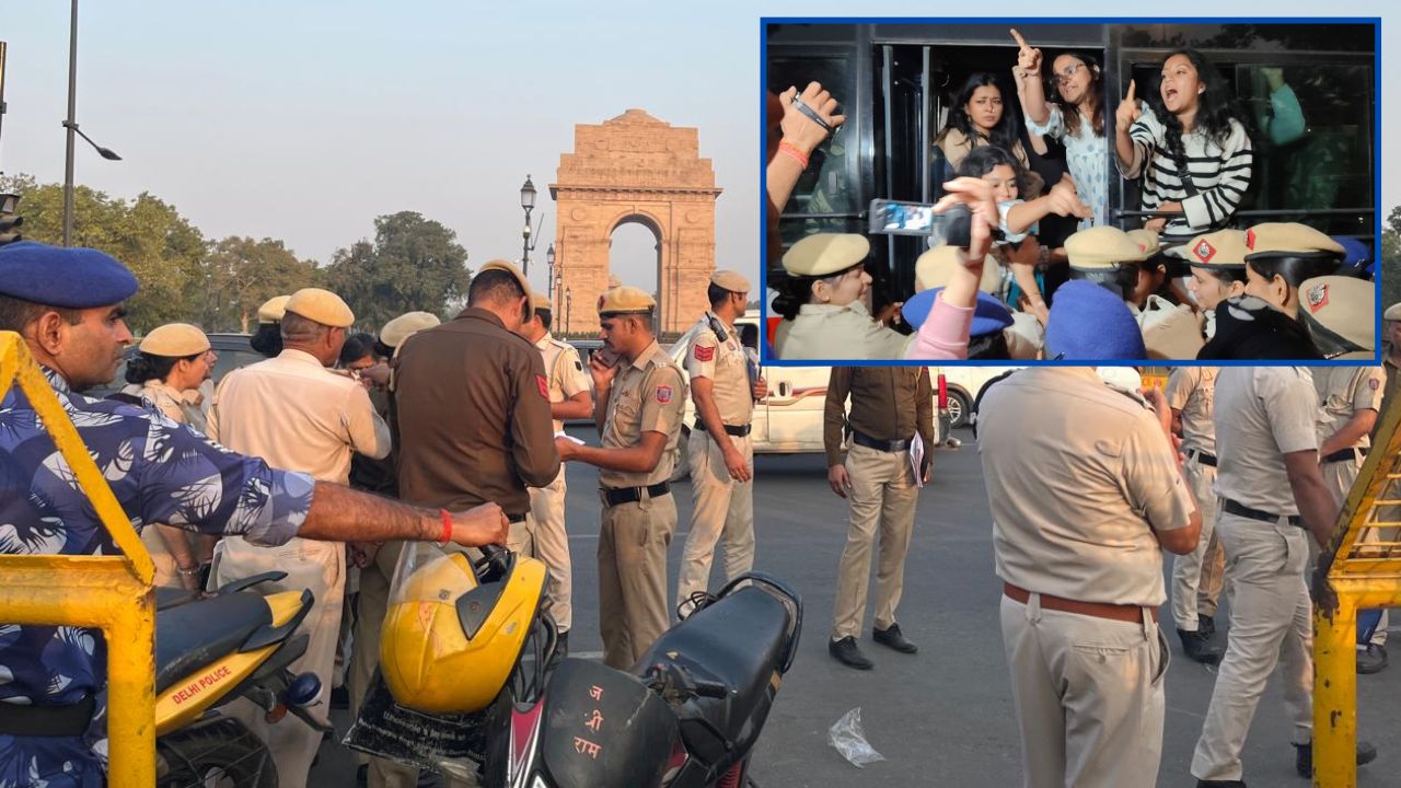 सियासत में घुला प्रदूषण: दिल्ली की हवा बनी ‘जहर’ वाली, इंडिया गेट पर प्रदर्शन से मचा हंगामा
