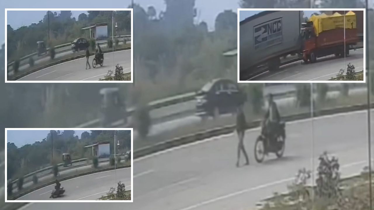 फतेहपुर NH-2 पर हिट एंड रन मामला: मानसिक रूप से विक्षिप्त को बाइक ने मारी टक्कर; CCTV में पूरी घटना कैद