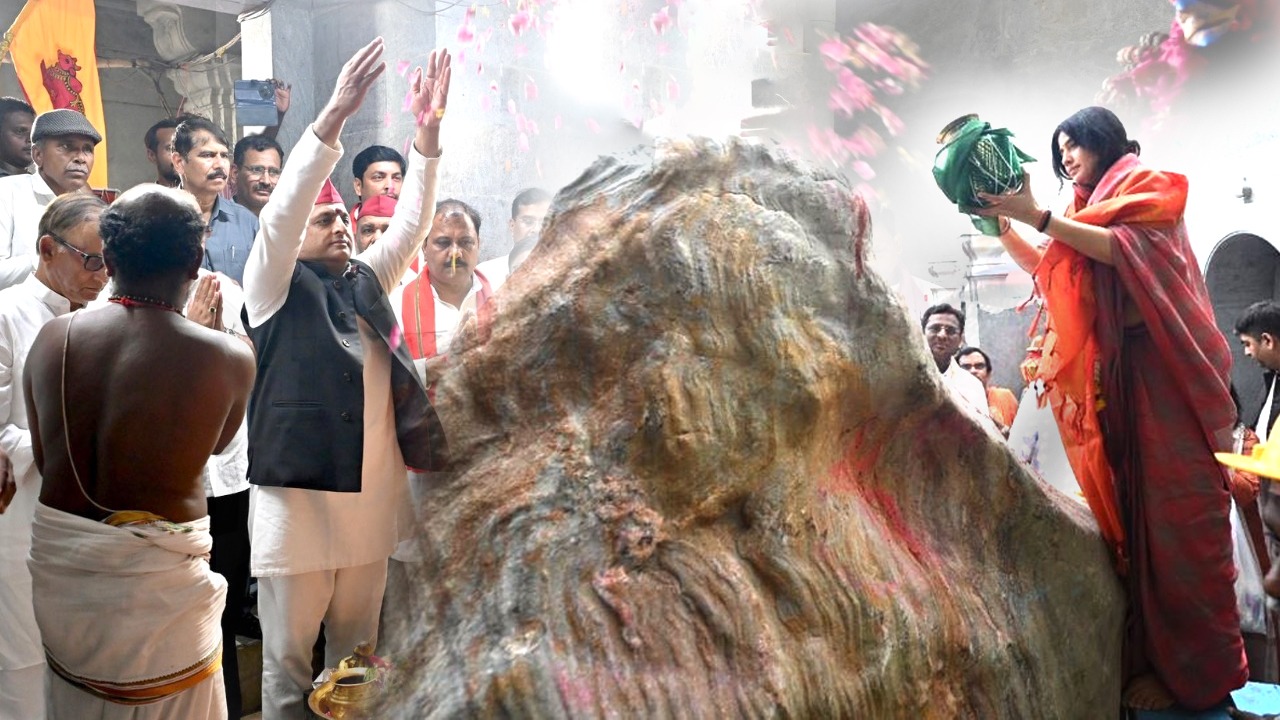 इटावा में केदारेश्वर महादेव मंदिर का कार्य पूरा होने पर सपा प्रमुख अखिलेश यादव का बड़ा ऐलान