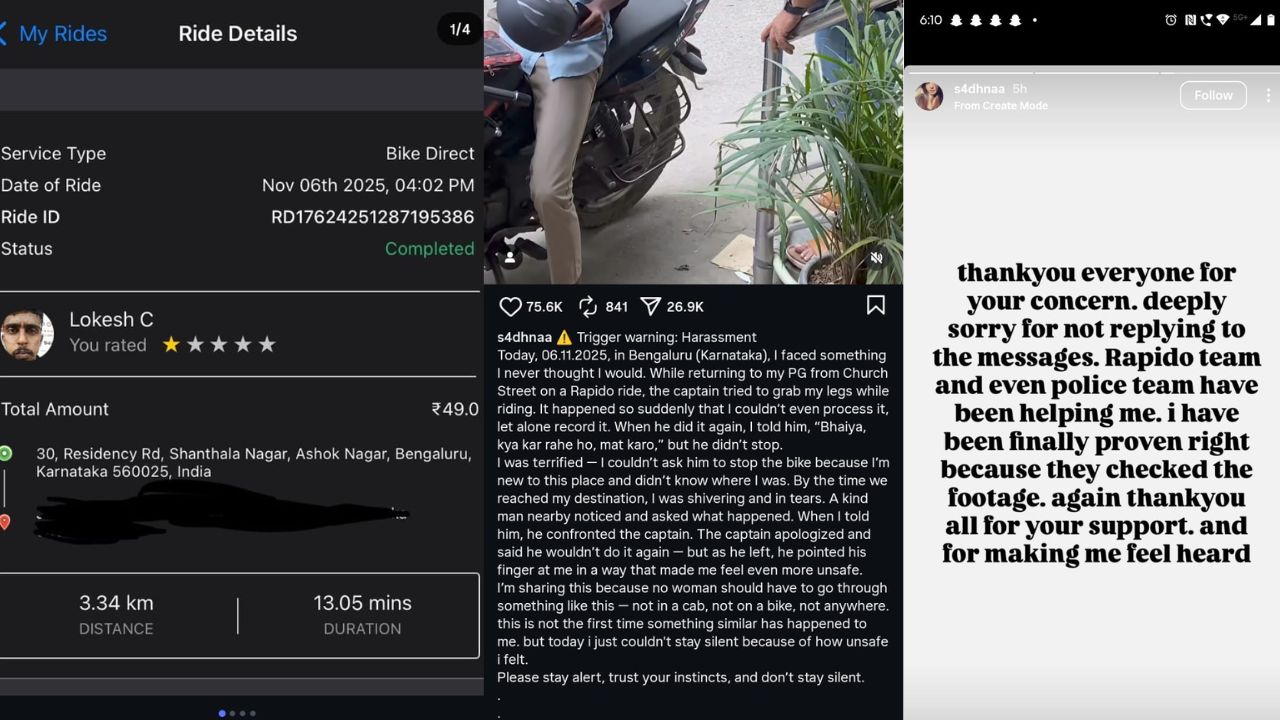 The victim woman shared the information on Instagram.