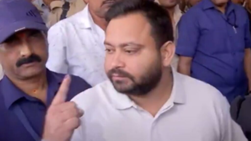 Former Deputy Chief Minister Tejashwi Yadav cast his vote