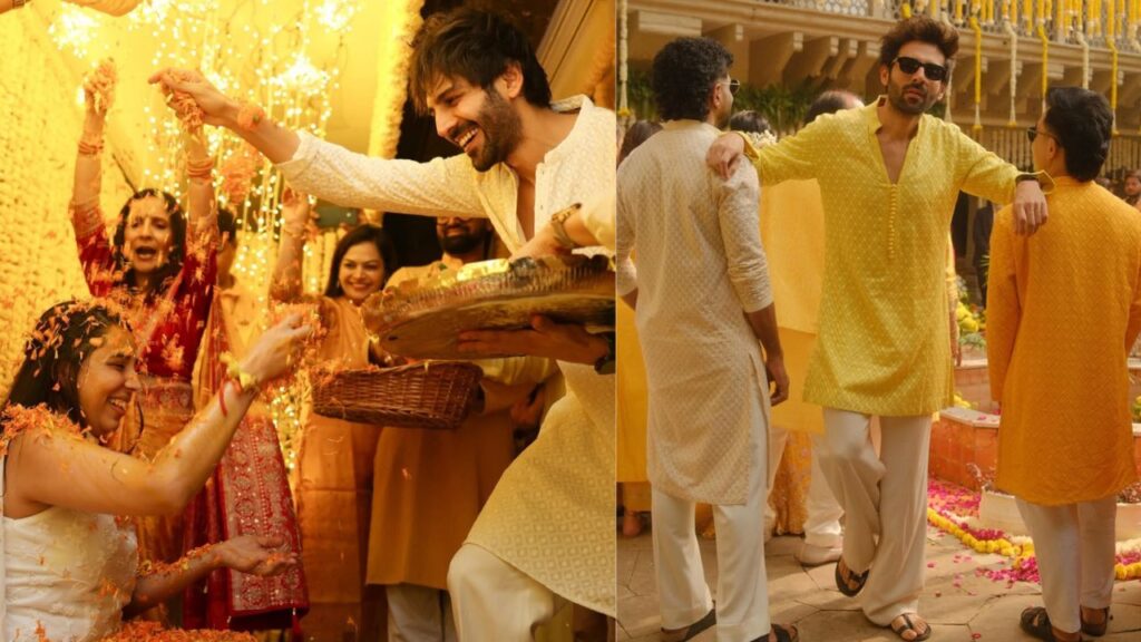Kartik Aaryan's sister's Haldi ceremony in Gwalior.