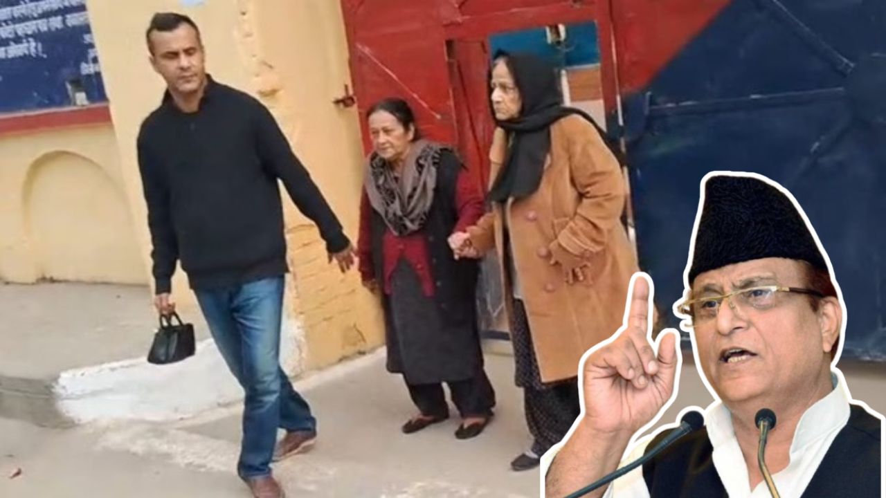 जेल मिलने पहुंची बीवी फात्मा, जानें आजम खान ने अपनी बीवी के कान में चुपके से क्या कहा?
