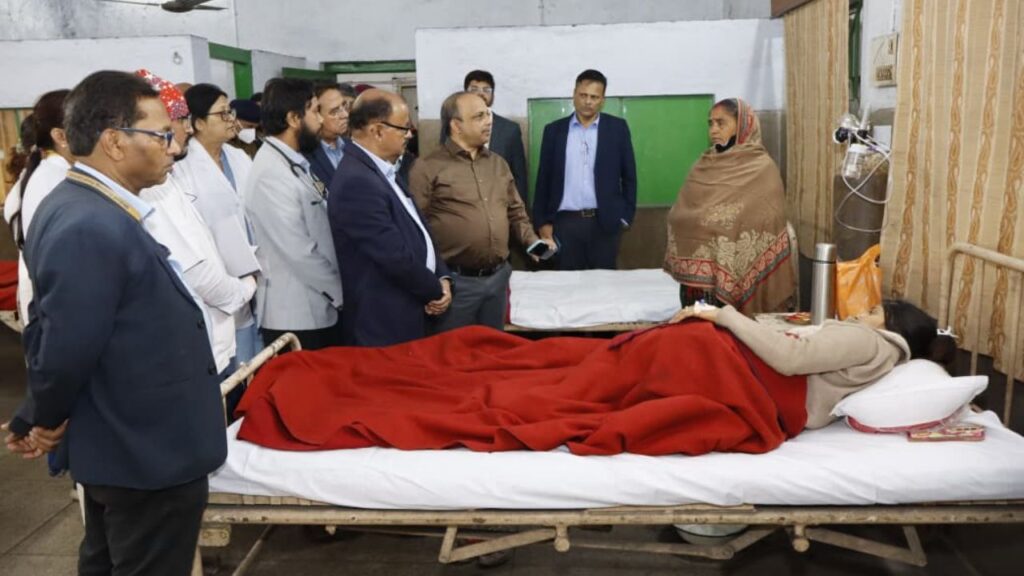 Coal India chairman Sanoj Kumar Jha met with the victims