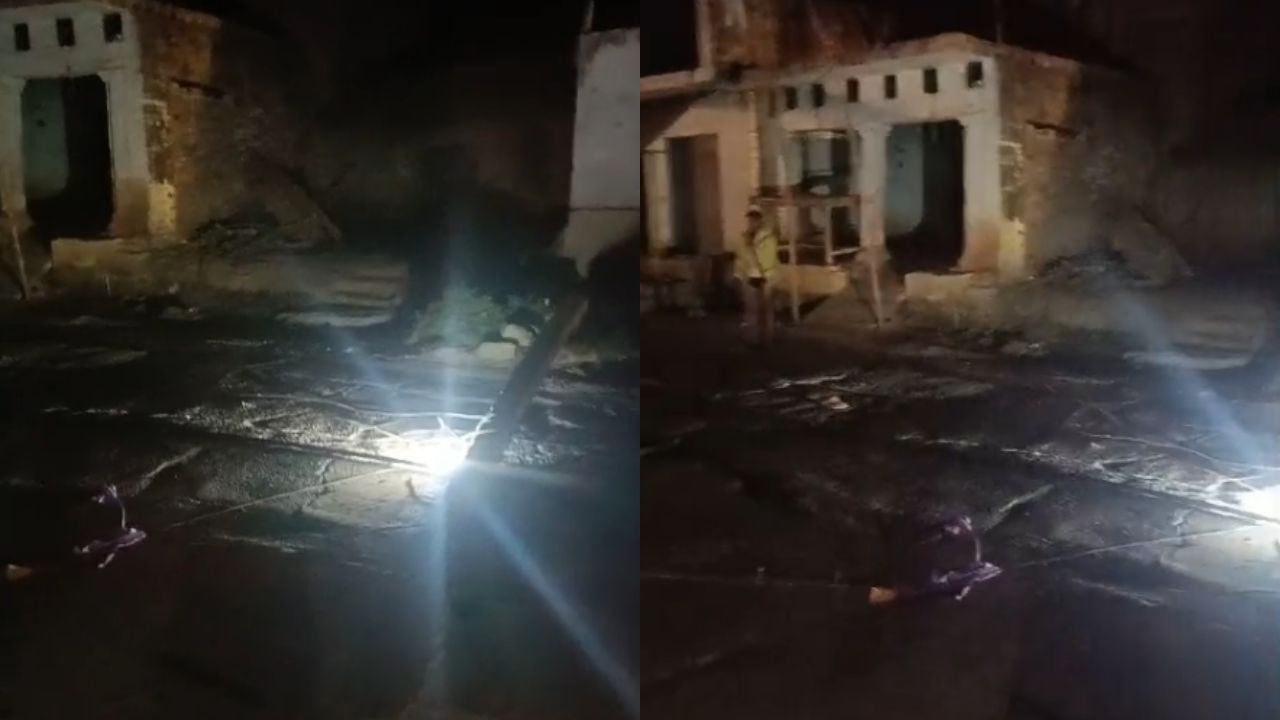 Fatehpur News: धाता-हिनौता रोड पर बड़ा हादसा टला, तेज रफ्तार चारपहिया ने दो बिजली के पोल उखाड़े