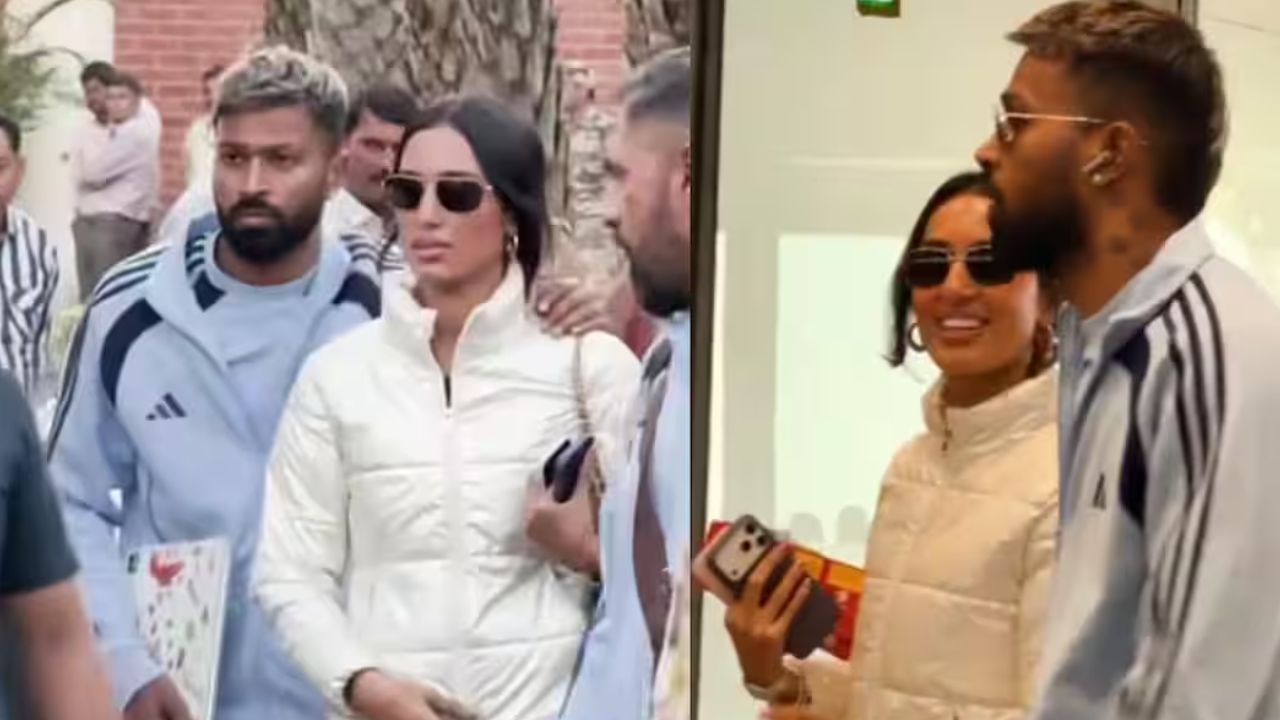 हार्दिक पांड्या और माहिरा शर्मा का एयरपोर्ट मोमेंट, मैच से पहले का Video Viral