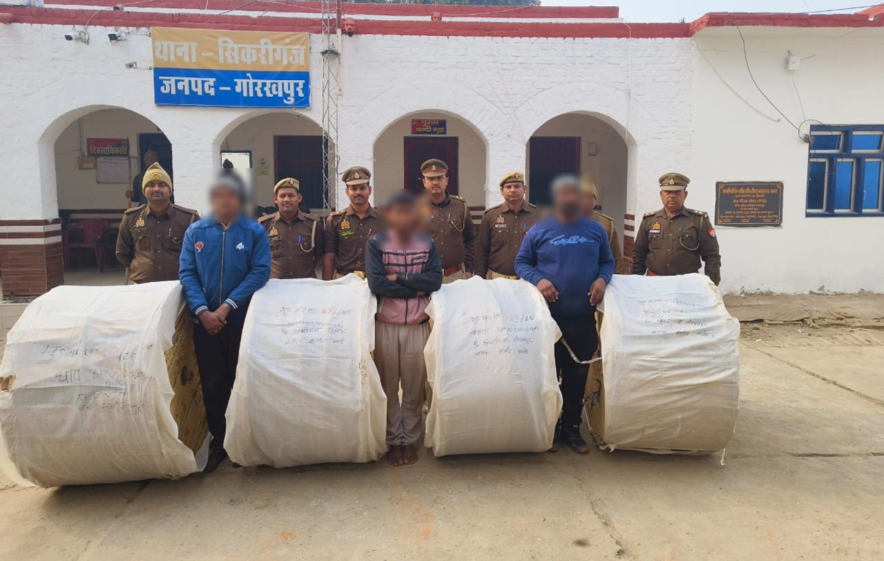 गोरखपुर पुलिस को मिली कामयाबी, केबल चोरी करने वाला गैंग दबोचा, चार गिरफ्तार