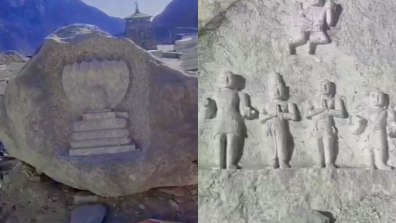 आपदा से कला तक का सफर: केदारपुरी में विशाल बोल्डरों पर साकार हुई देवी-देवताओं की छवियां