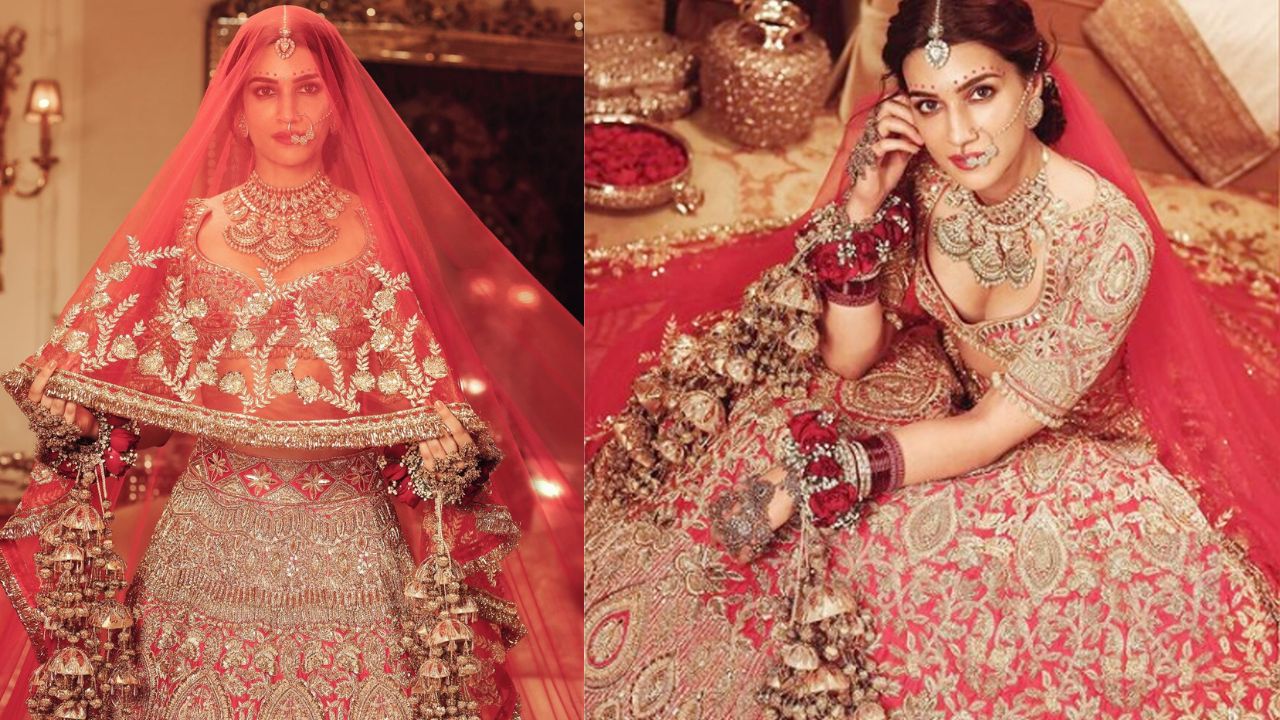 कृति सेनन का वेडिंग लुक हर दुल्हन के लिए इंस्पिरेशन है। उनका ट्रेडिशनल लेकिन ग्लैमरस लहंगा लुक शादी के लिए एकदम परफेक्ट है। हैवी ज्वेलरी, खूबसूरत मेकअप और ब्राइडल ग्लो का यह कॉम्बिनेशन आपको भी शादी की शाम की शान बना सकता है। अगर आप रेड, मारून या पेस्टल लहंगा चुन रही हैं, तो कृति के लुक्स आपके लिए बेहतरीन संदर्भ हैं।