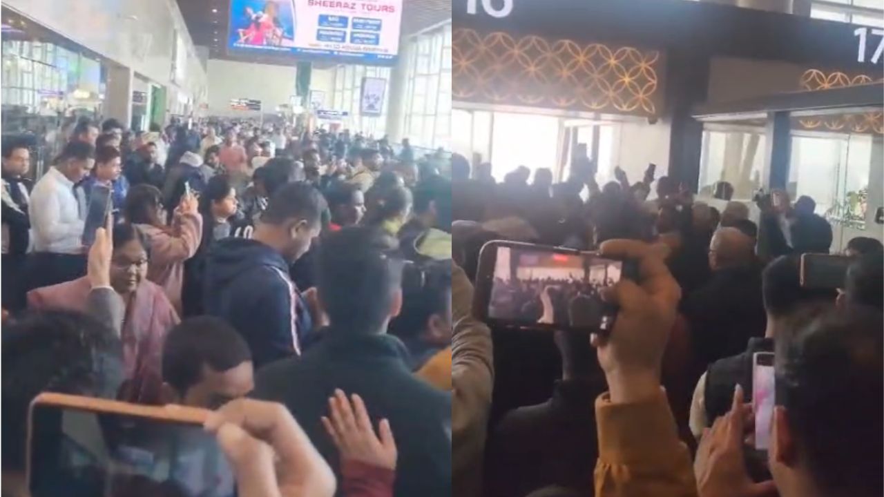 Lucknow: उड़ानों में देरी के कारण लखनऊ एयरपोर्ट पर यात्रियों का हंगामा, लगाए नारे