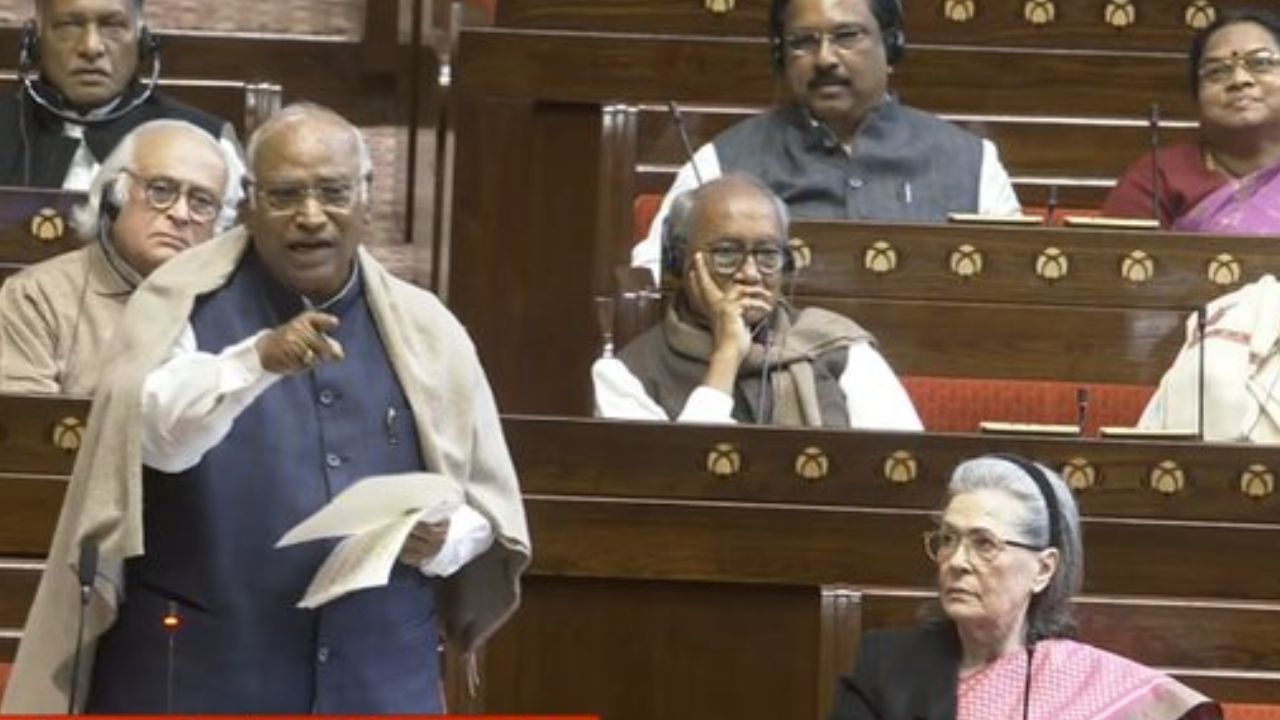 राज्यसभा में मल्लिकार्जुन खरगे का तीखा बयान, नेहरू, गांधी और सुभाष चंद्र बोस पर उठाए सवाल, जानें क्या-क्या कहा