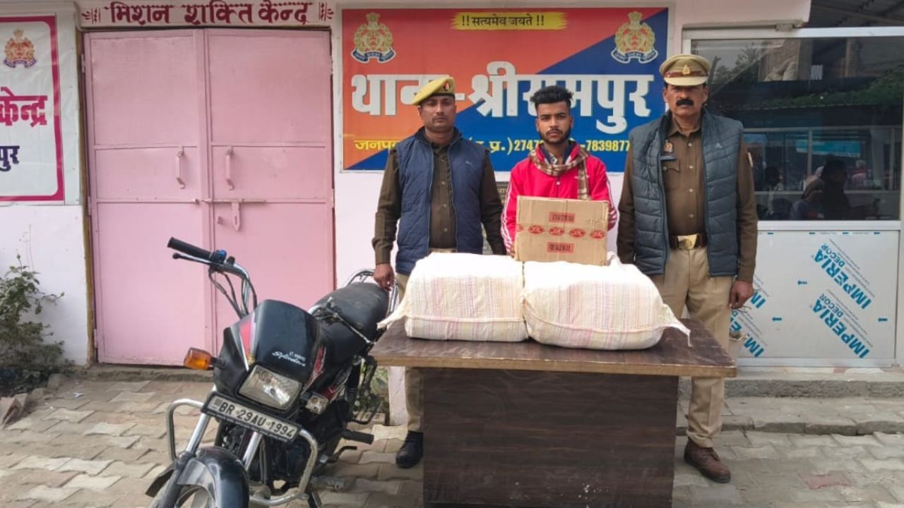 देवरिया में 10 पेटी अवैध शराब के साथ तस्कर गिरफ्तार, श्रीरामपुर पुलिस की बड़ी कार्रवाई