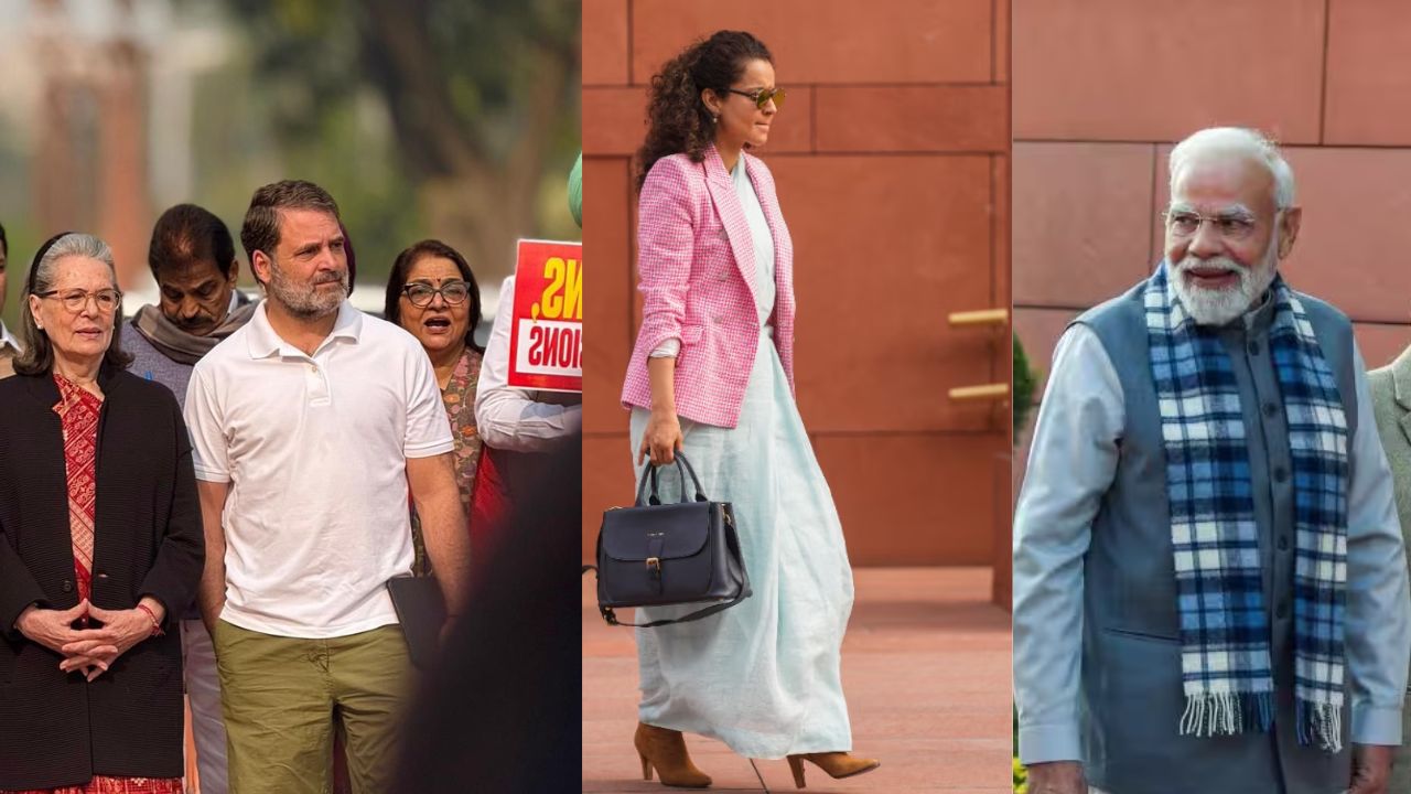 Parliament Winter Session 2025: संसद में नेताओं का फैशन वार, कंगना-प्रियंका-चिराग के लुक वायरल