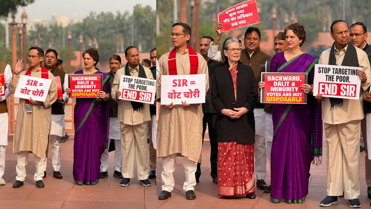 शीतकालीन सत्र में भारी हंगामा, विपक्ष ने SIR पर चर्चा की मांग को किया तेज, जारी है विरोध प्रदर्शन